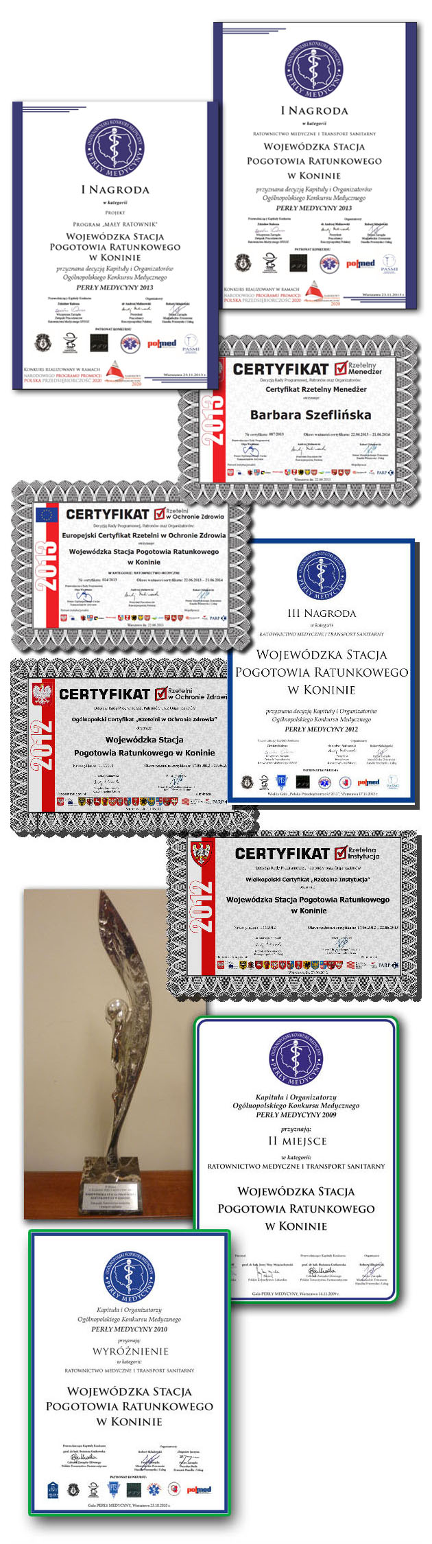 Nagrody i wyróżnienia dla WCRM Konin
